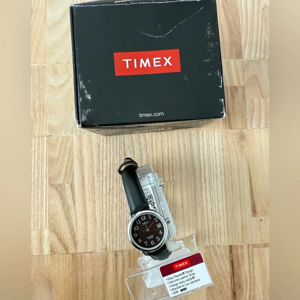 Timex ladies black dial easy reader classic watch NEW BATTERY